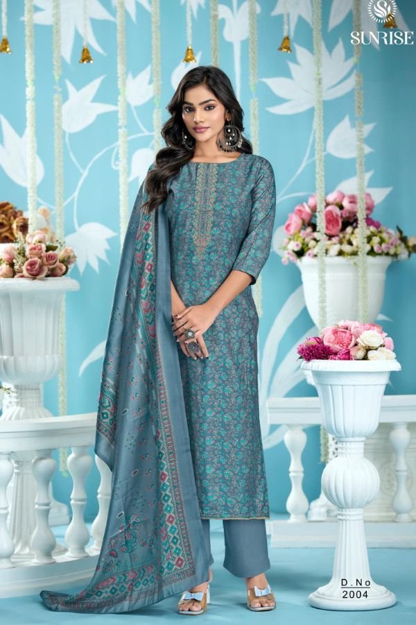 Sunrise Somya 2 Modal Silk Unstitched Salwar Suits 2004