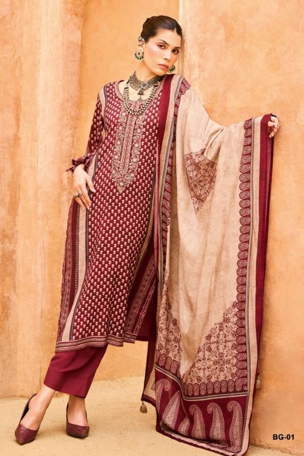 Varsha Fashion Bagh Muslin Ladies Salwar Suits BG-01