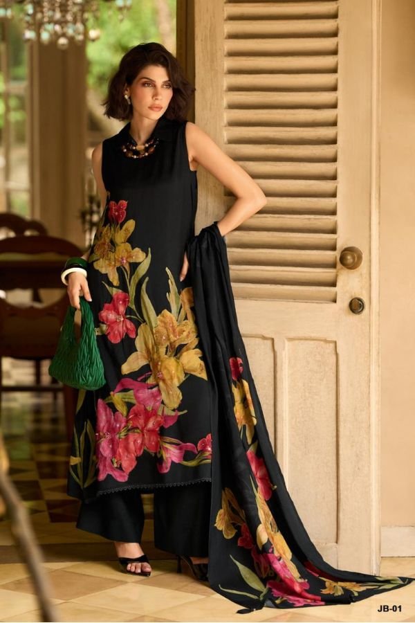 Varsha Fashion Japanese Blossom Muslin Ladies Salwar Suits JB-03