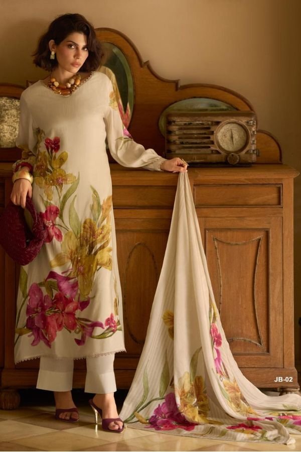 Varsha Fashion Japanese Blossom Muslin Ladies Salwar Suits JB-02