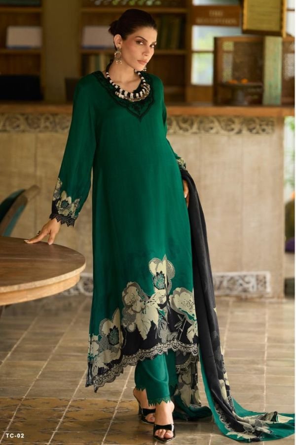 Varsha Fashion Tuscany Muslin Ladies Salwar Suit TC-02