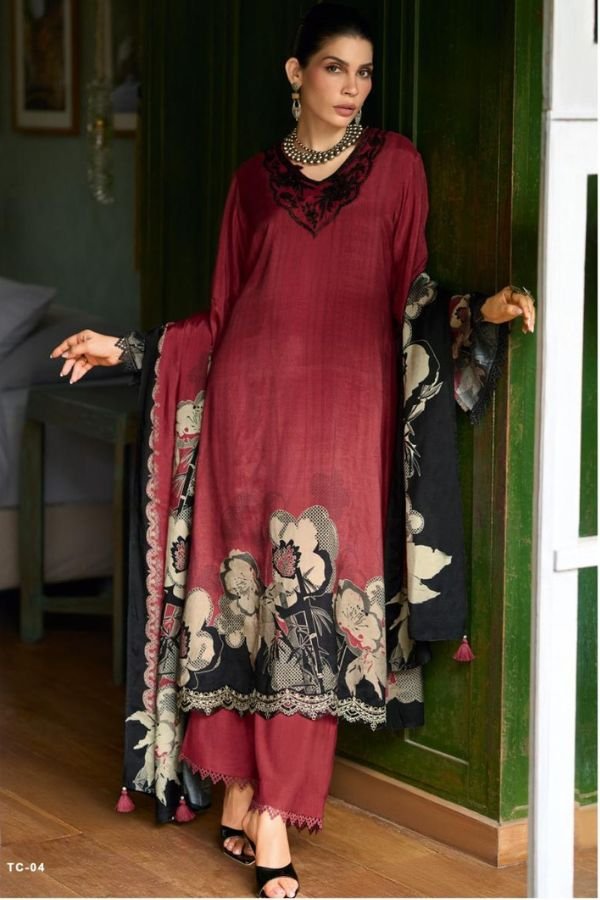 Varsha Fashion Tuscany Muslin Ladies Salwar Suit TC-04