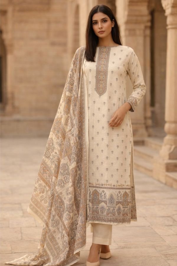 Yes Fab Nooren Camric Unstitched Ladies Suit 1002