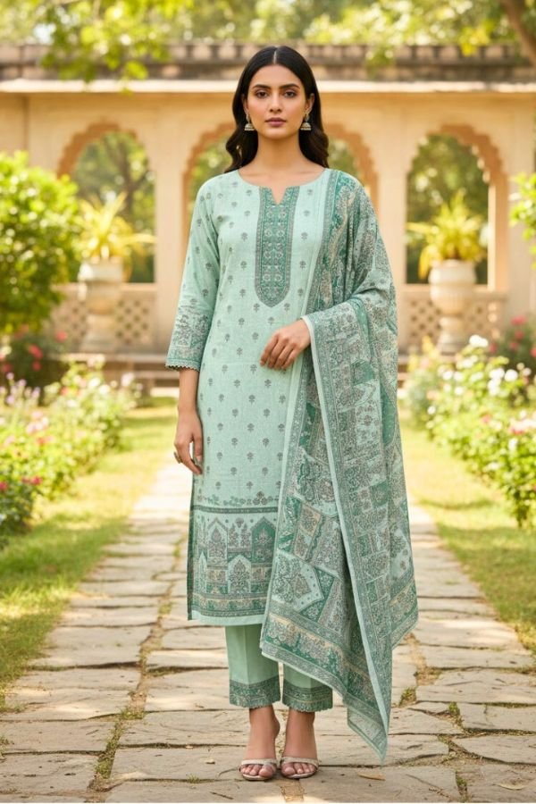 Yes Fab Nooren Camric Unstitched Ladies Suit 1003