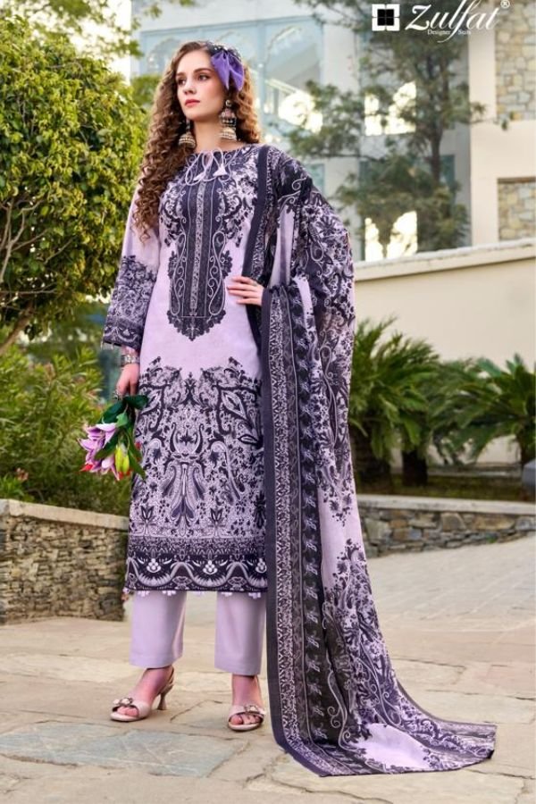 Zulfat Designer Studio Hayami 2 Cotton Salwar Suits 717-002