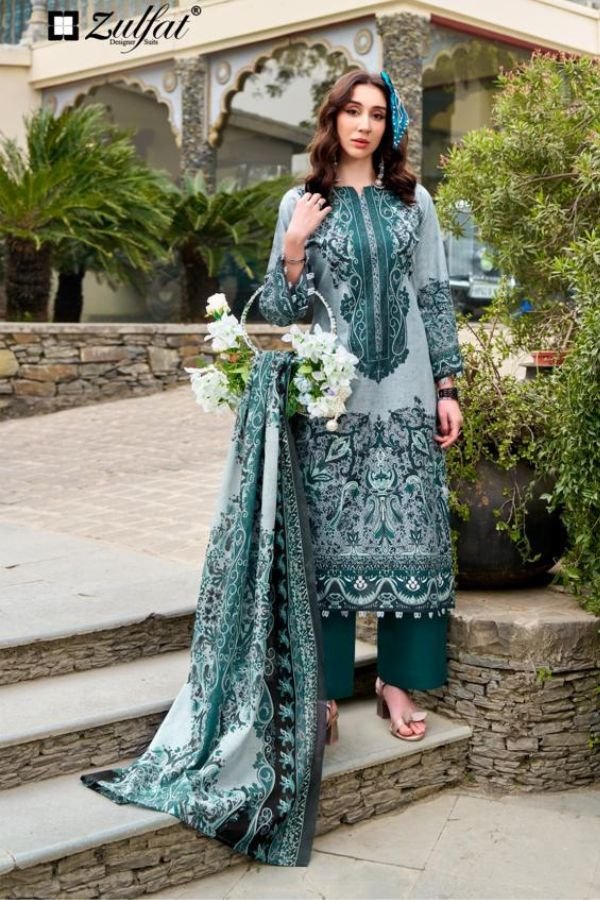 Zulfat Designer Studio Hayami 2 Cotton Salwar Suits 717-005
