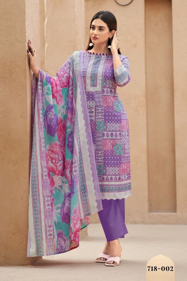 Zulfat Designer Studio Tanaira Cotton Salwar Suits 718-002