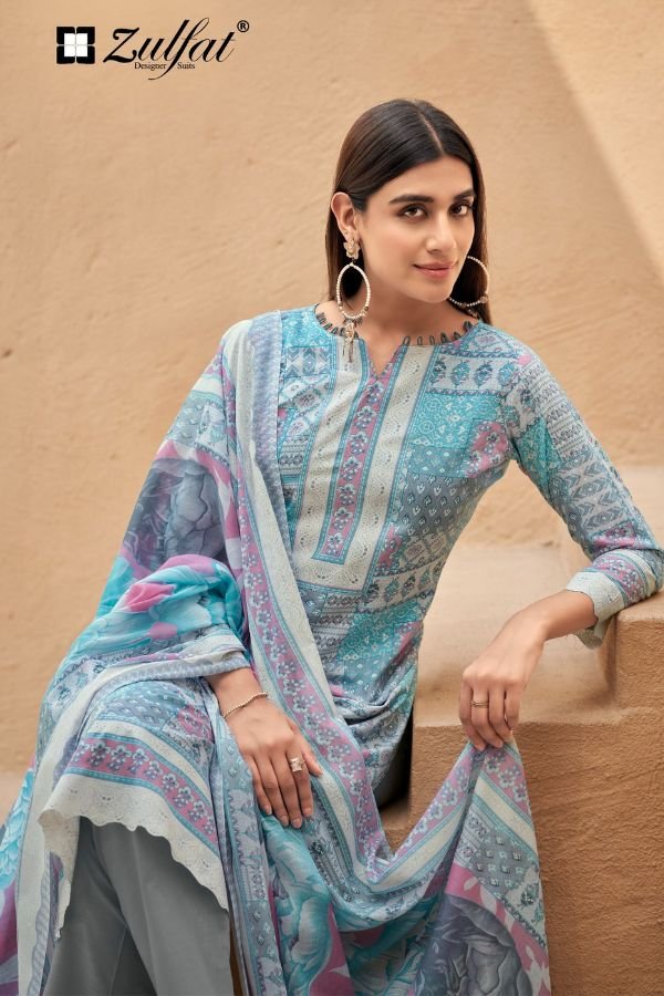 Zulfat Designer Studio Tanaira Cotton Salwar Suits 718-005
