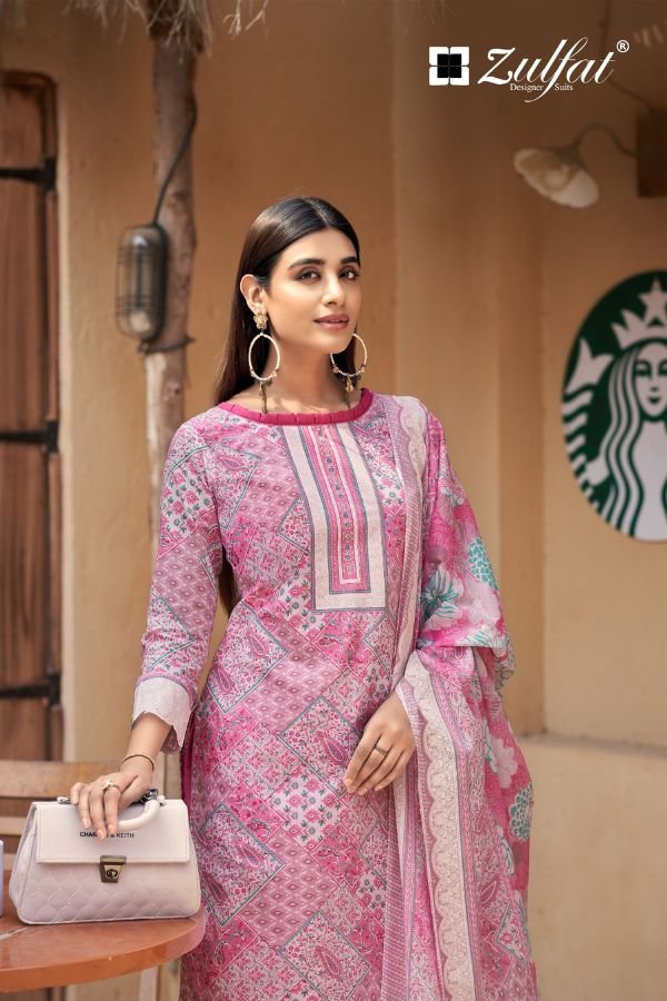 Zulfat Designer Studio Tanaira Cotton Salwar Suits 718-008