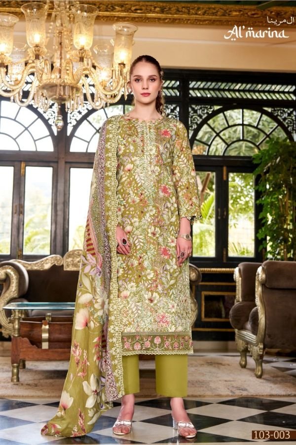 Almarina Chikankari 2 Pure Cotton Ladies Suit 103-003