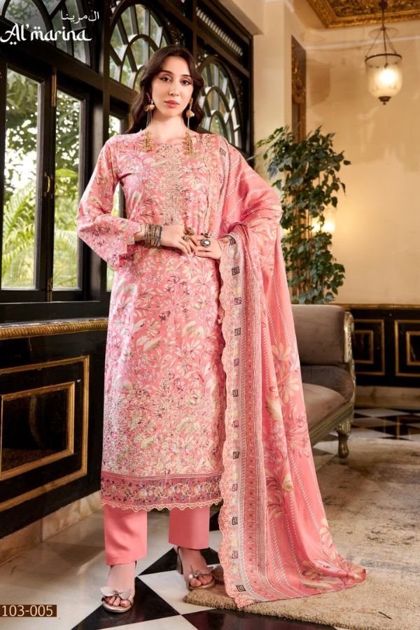 Almarina Chikankari 2 Pure Cotton Ladies Suit 103-005