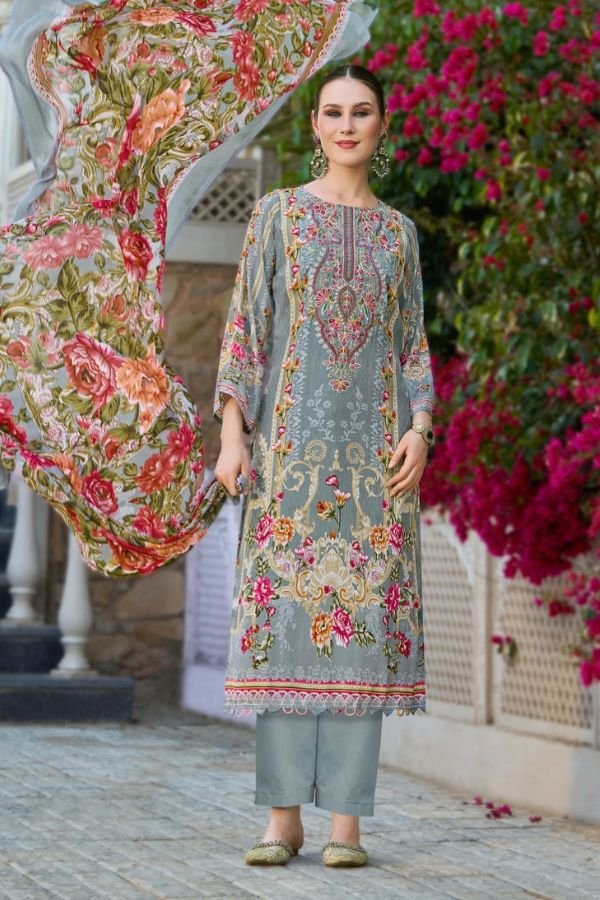 Belliza Designer Studio Gazal 2 Crepe Suit 961-001