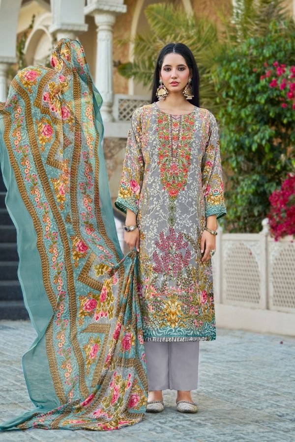Belliza Designer Studio Gazal 2 Crepe Suit 961-008