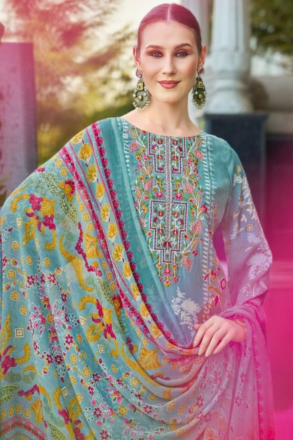 Belliza Designer Studio Gazal 2 Crepe Suit 961-006