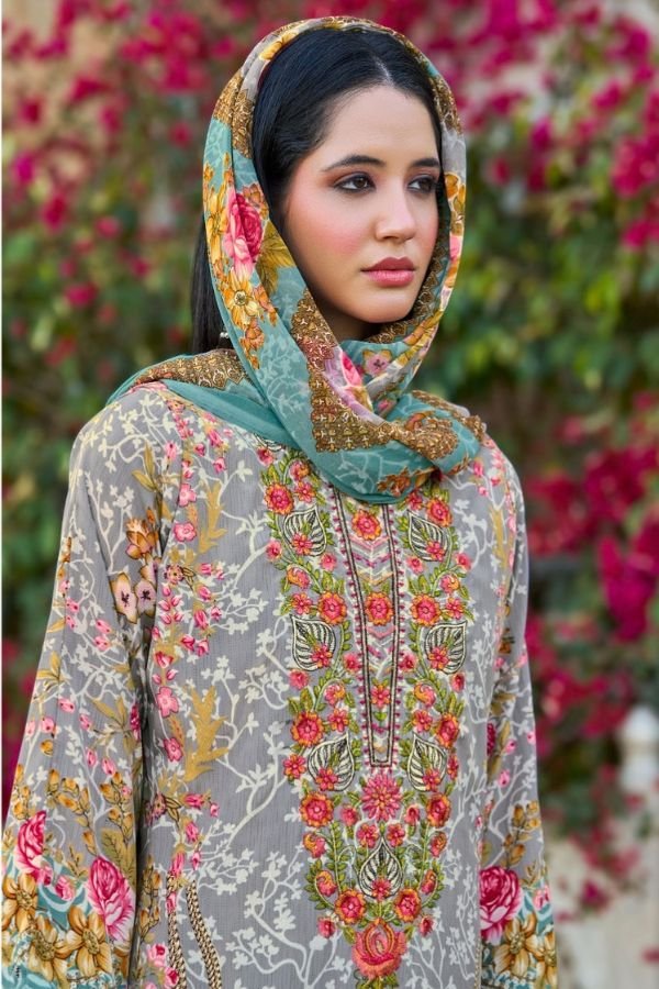 Belliza Designer Studio Gazal 2 Crepe Suit 961-008