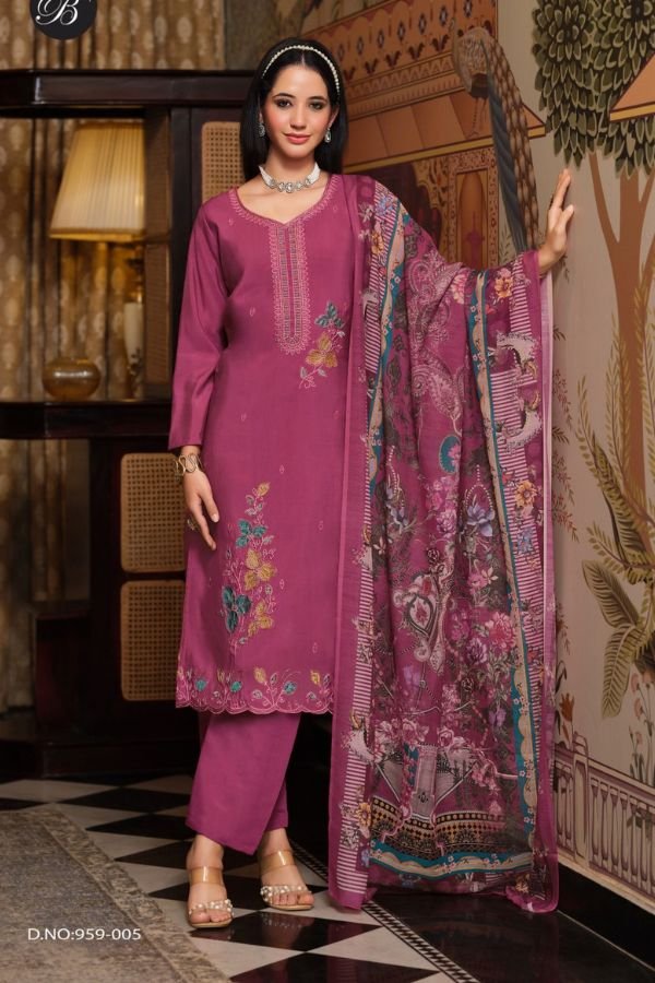 Belliza Designer Studio Gulfam Pure Modal Muslin Suit 959-005
