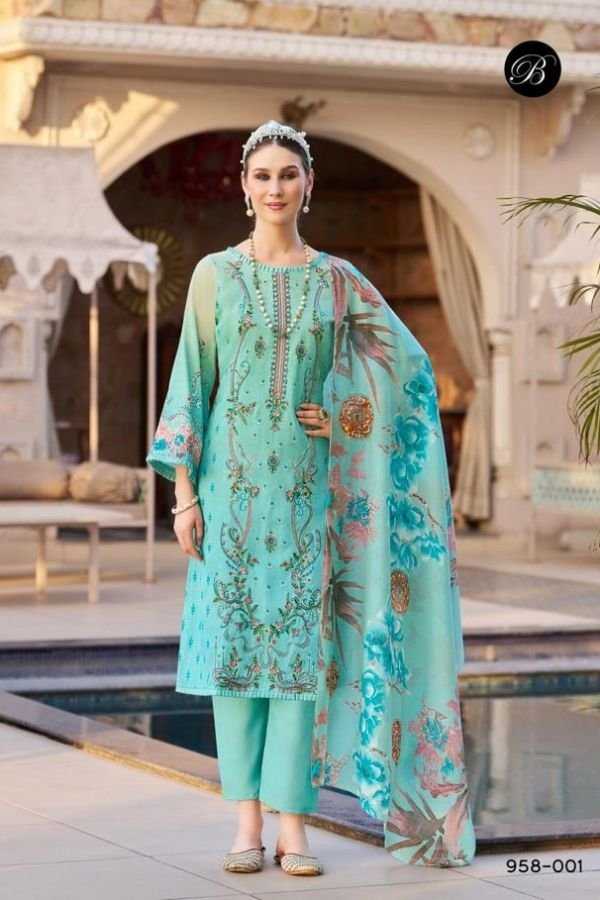 Belliza Designer Studio Ishara 2 Cotton Suit 958-001