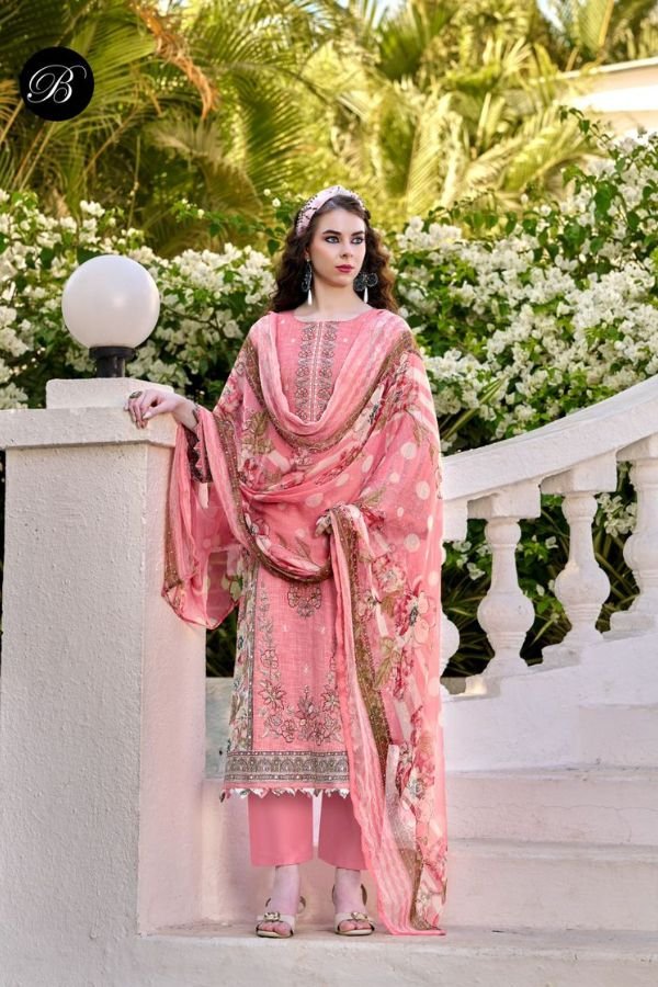 Belliza Designer Studio Rehana 2 Cotton Linen Suit 967-002