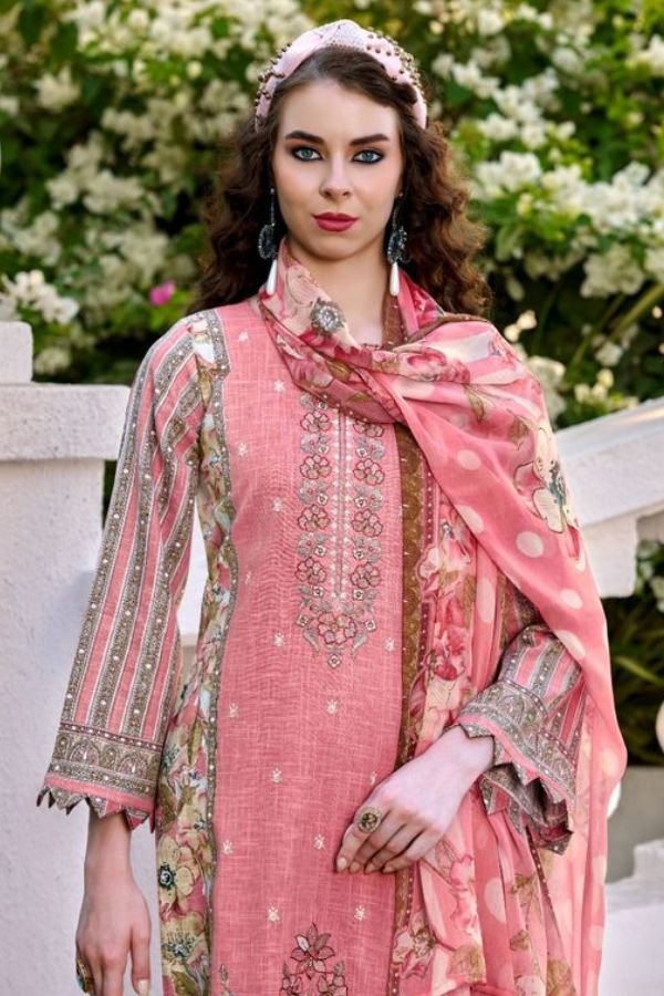 Belliza Designer Studio Rehana 2 Cotton Linen Suit 967-002