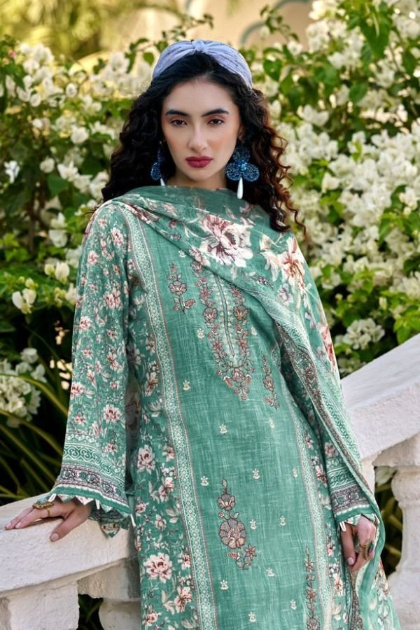 Belliza Designer Studio Rehana 2 Cotton Linen Suit 967-003