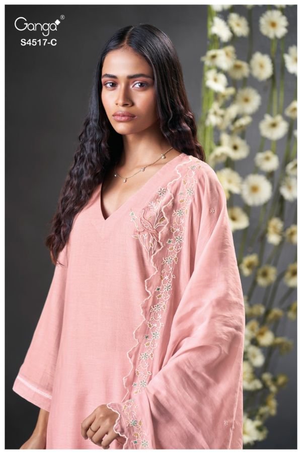Ganga Fashion Aashraya S4517 Premium Pure Mul Suit S4517-C