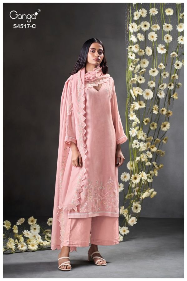Ganga Fashion Aashraya S4517 Premium Pure Mul Suit S4517-C