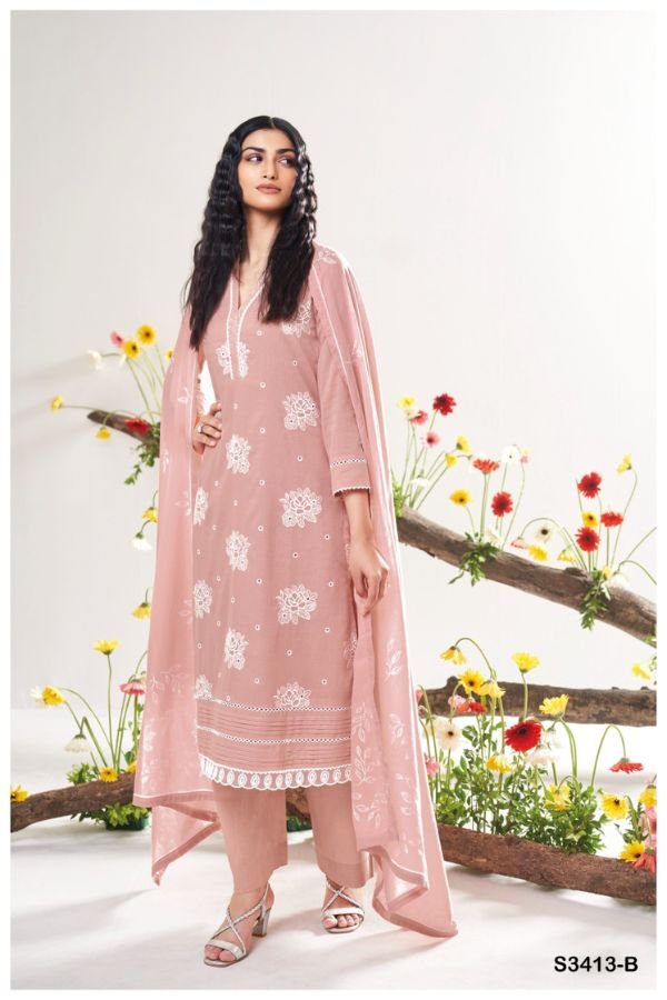 Ganga Fashion Adela S3413 Premium Mal Ladies Suit S3413-B