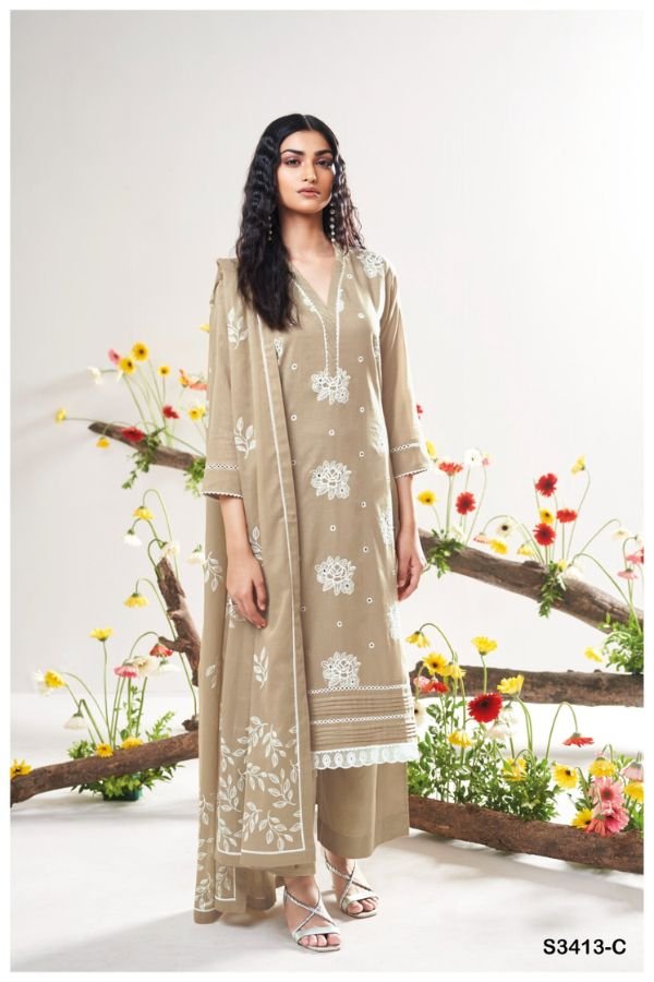 Ganga Fashion Adela S3413 Premium Mal Ladies Suit S3413-C