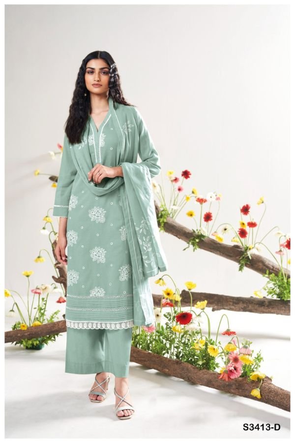 Ganga Fashion Adela S3413 Premium Mal Ladies Suit S3413-D