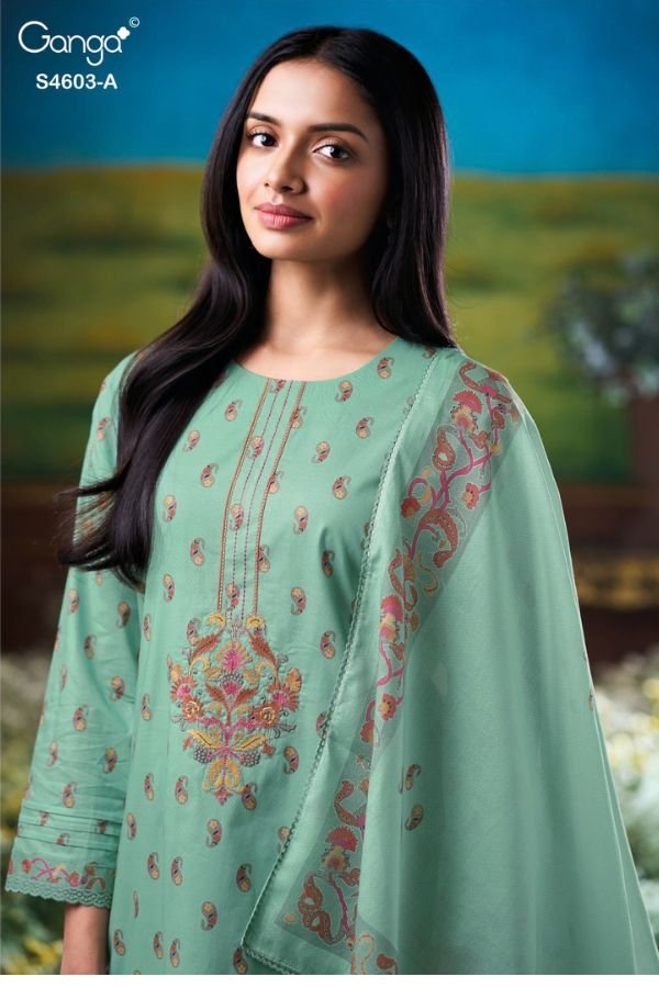 Ganga Fashion Aivyra S4603 Cotton Ladies Suit S4603-A