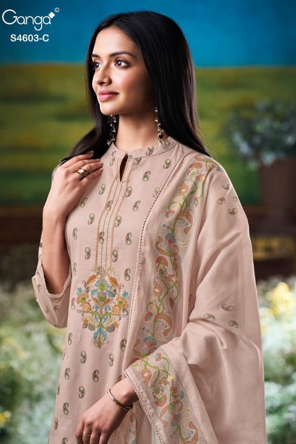 Ganga Fashion Aivyra S4603 Cotton Ladies Suit S4603-C