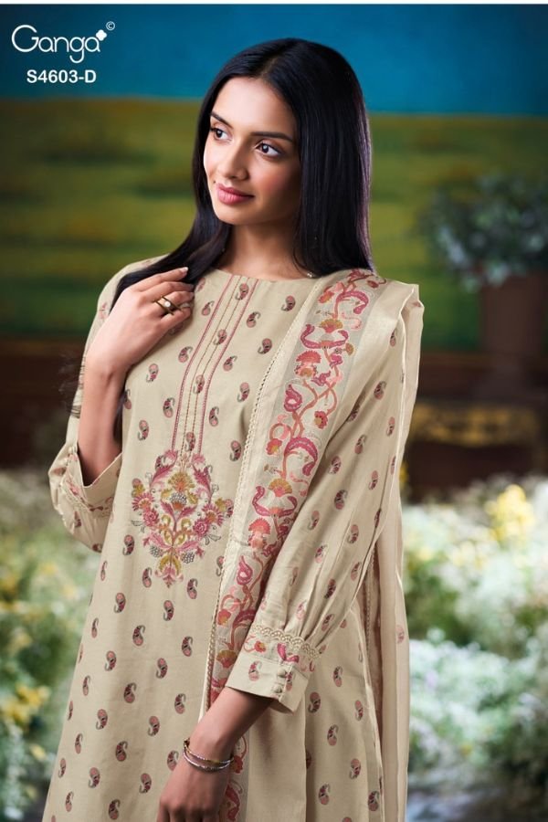Ganga Fashion Aivyra S4603 Cotton Ladies Suit S4603-D