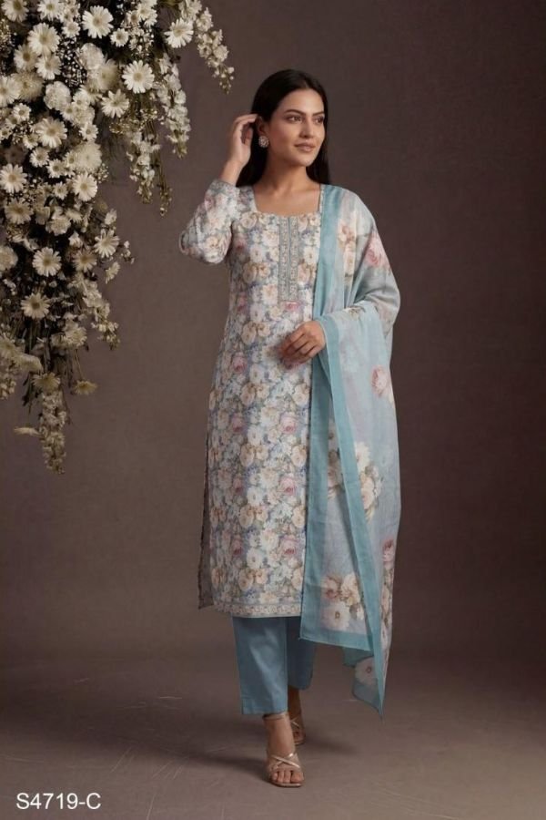 Ganga Fashion Arianna S4719 Premium Cotton Suit S4719-C