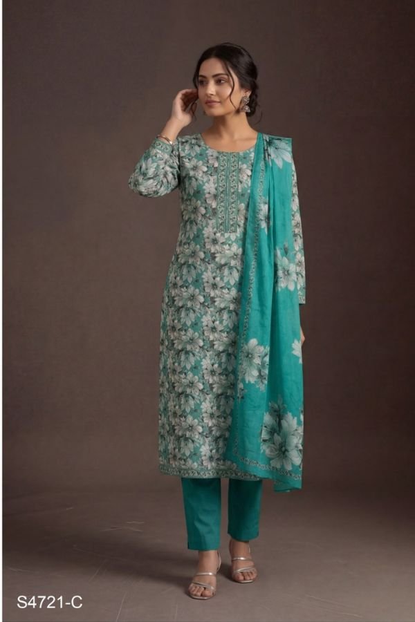 Ganga Fashion Ariella S4721 Premium Cotton Suit S4721-C