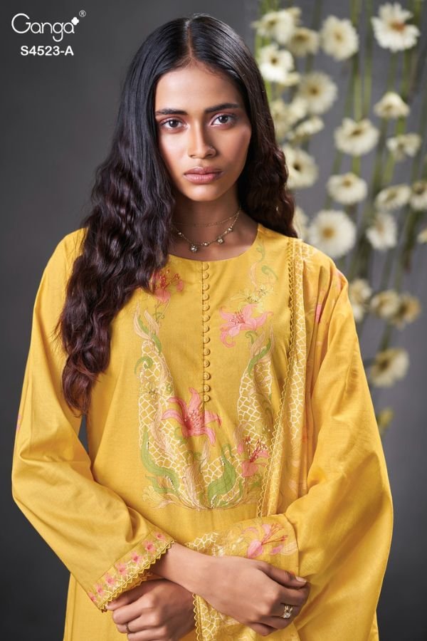Ganga Fashion Beryl S4523 Cotton Ladies Suit S4523-A