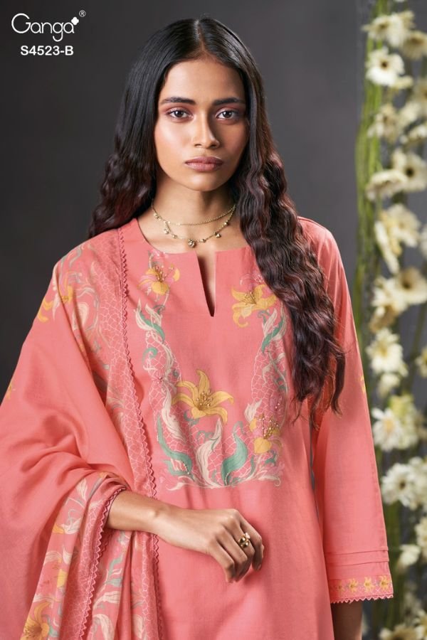 Ganga Fashion Beryl S4523 Cotton Ladies Suit S4523-B