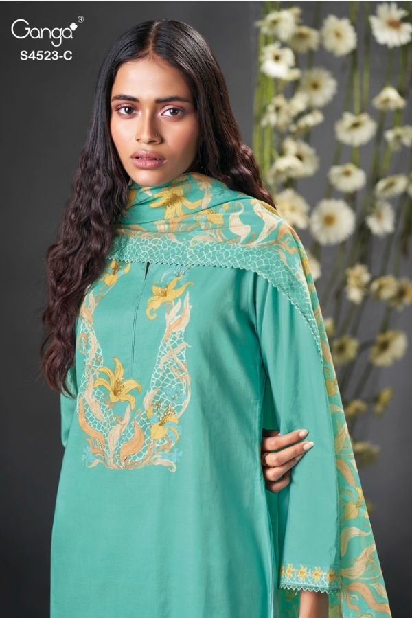 Ganga Fashion Beryl S4523 Cotton Ladies Suit S4523-C