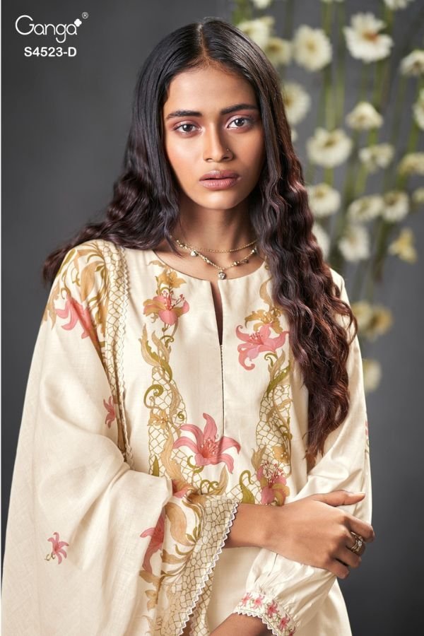 Ganga Fashion Beryl S4523 Cotton Ladies Suit S4523-D