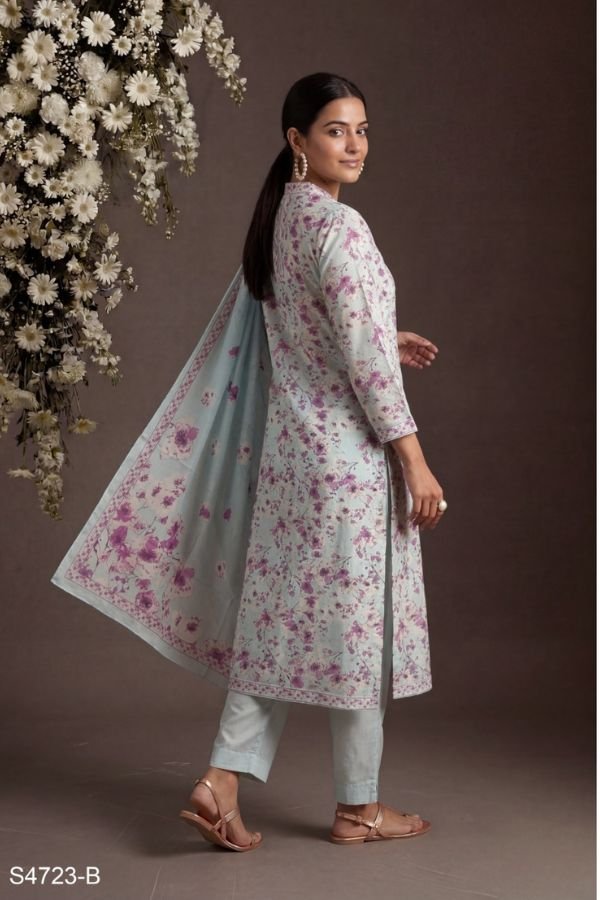 Ganga Fashion Bianca S4723 Premium Cotton Suit S4723-B