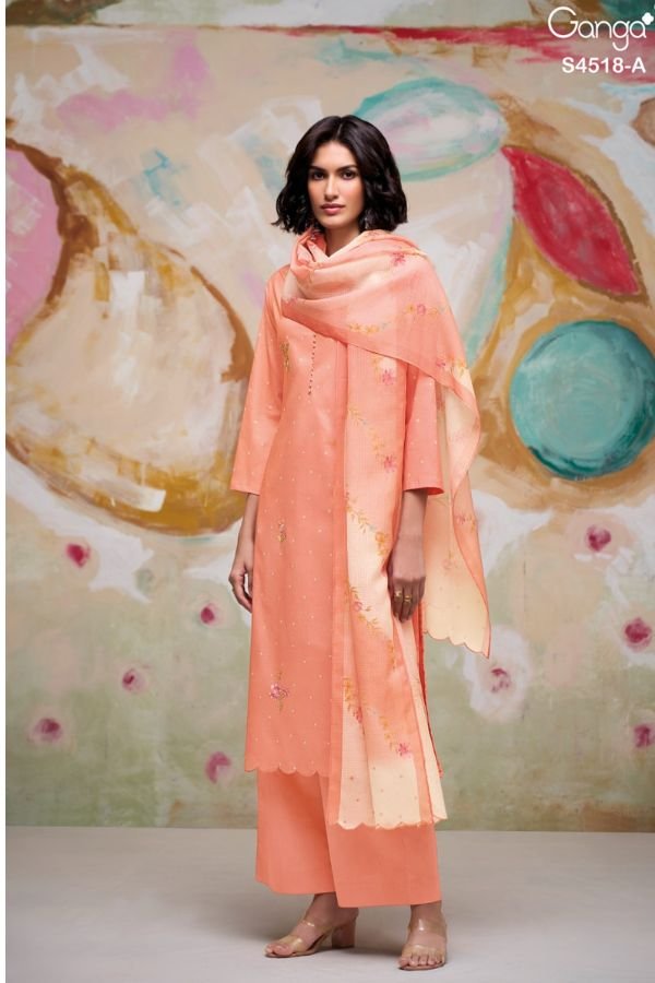 Ganga Fashion Billie S4518 Cotton Ladies Suit S4518-A