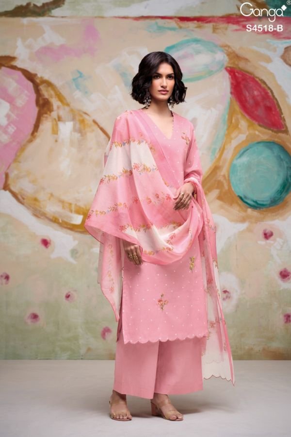 Ganga Fashion Billie S4518 Cotton Ladies Suit S4518-B