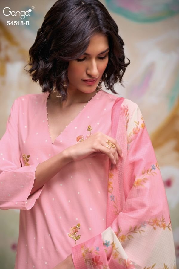 Ganga Fashion Billie S4518 Cotton Ladies Suit S4518-B