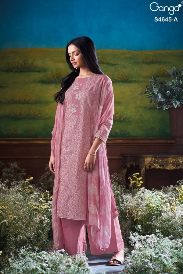 Ganga Fashion Binalee S4645 Cotton Ladies Suit S4645-A