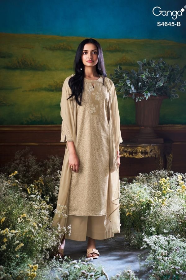 Ganga Fashion Binalee S4645 Cotton Ladies Suit S4645-B