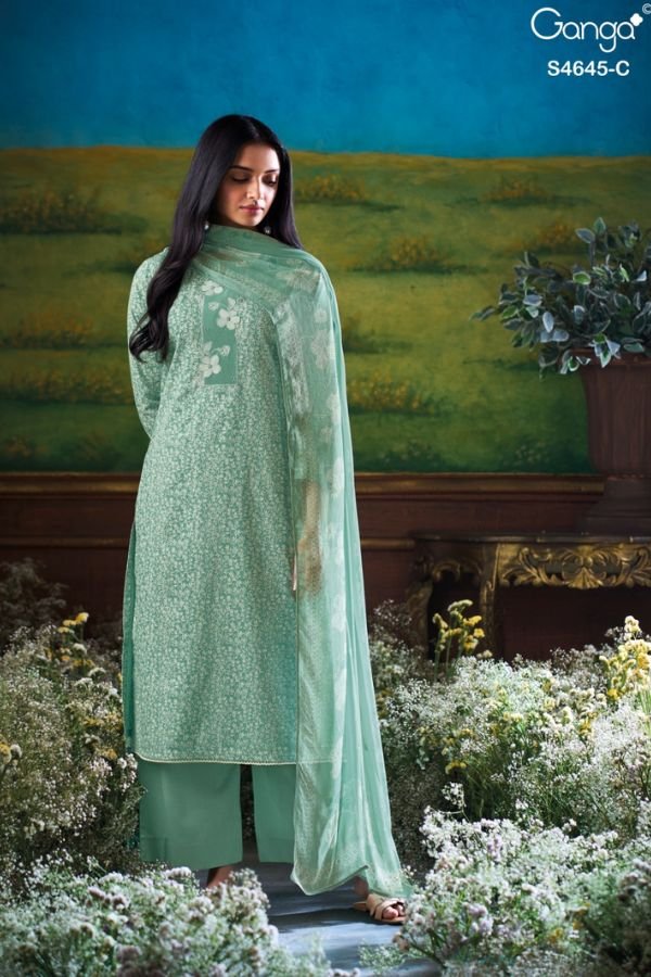 Ganga Fashion Binalee S4645 Cotton Ladies Suit S4645-C
