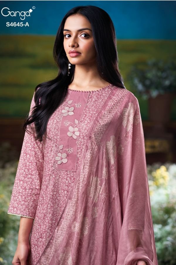 Ganga Fashion Binalee S4645 Cotton Ladies Suit S4645-A