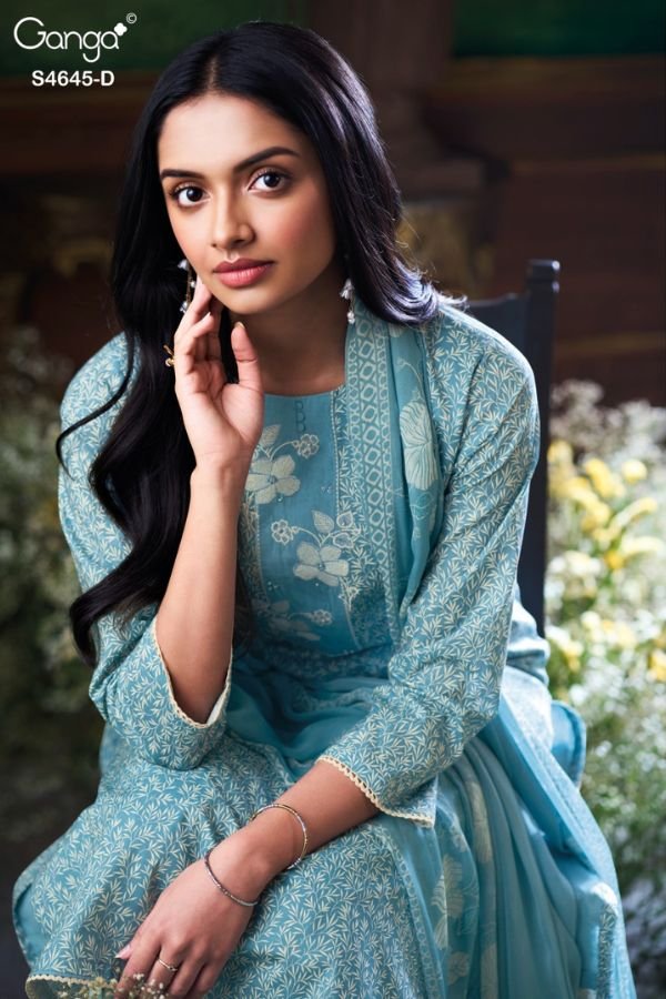 Ganga Fashion Binalee S4645 Cotton Ladies Suit S4645-D