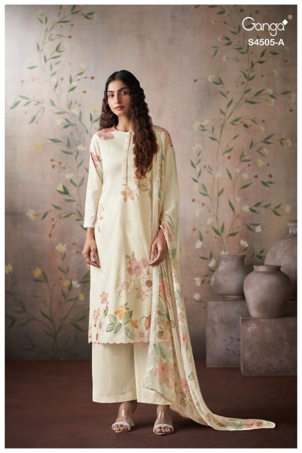 Ganga Fashion Biyana S4505 Cotton Ladies Suit S4505-A