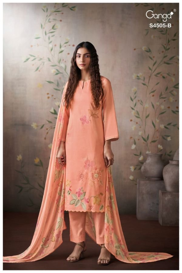 Ganga Fashion Biyana S4505 Cotton Ladies Suit S4505-B