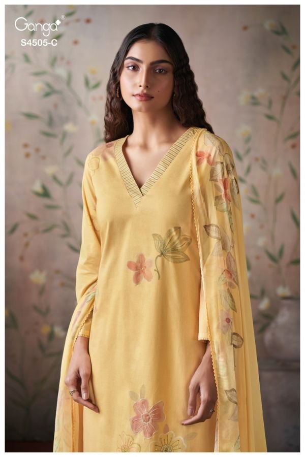 Ganga Fashion Biyana S4505 Cotton Ladies Suit S4505-C